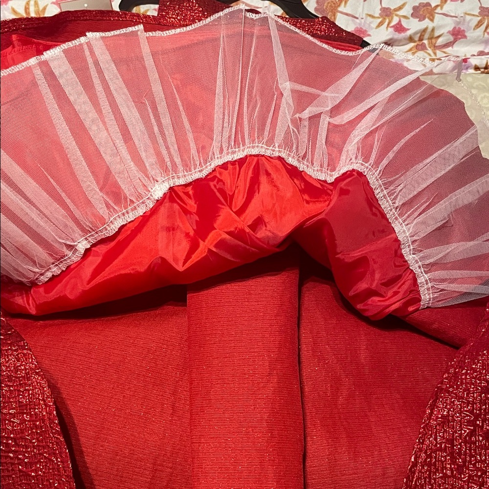 Rare Editions Vibrant Red Dress - Picture 6 of 8